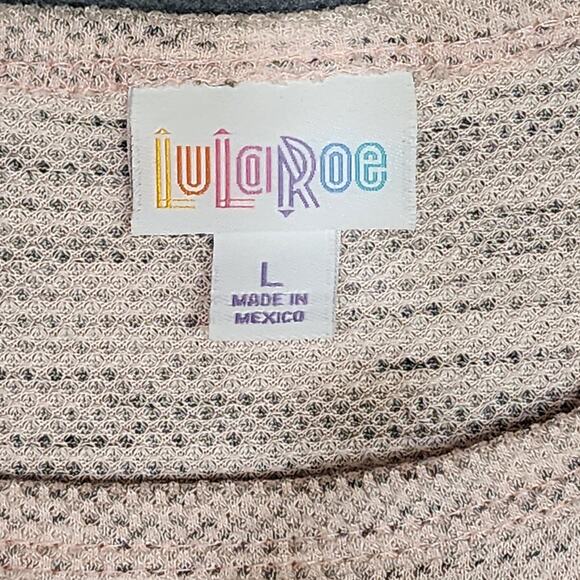 Lularoe Julia Knit Dress Scoop Neck Soft Heathered Pink Size Large - Picture 4 of 9